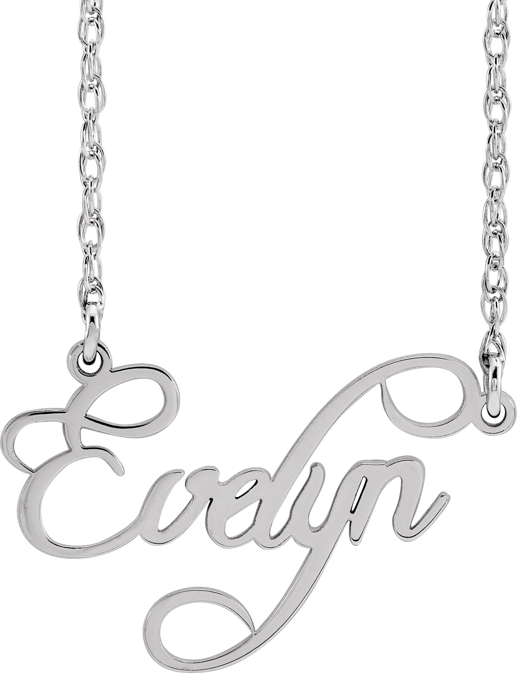 Script Nameplate Necklace