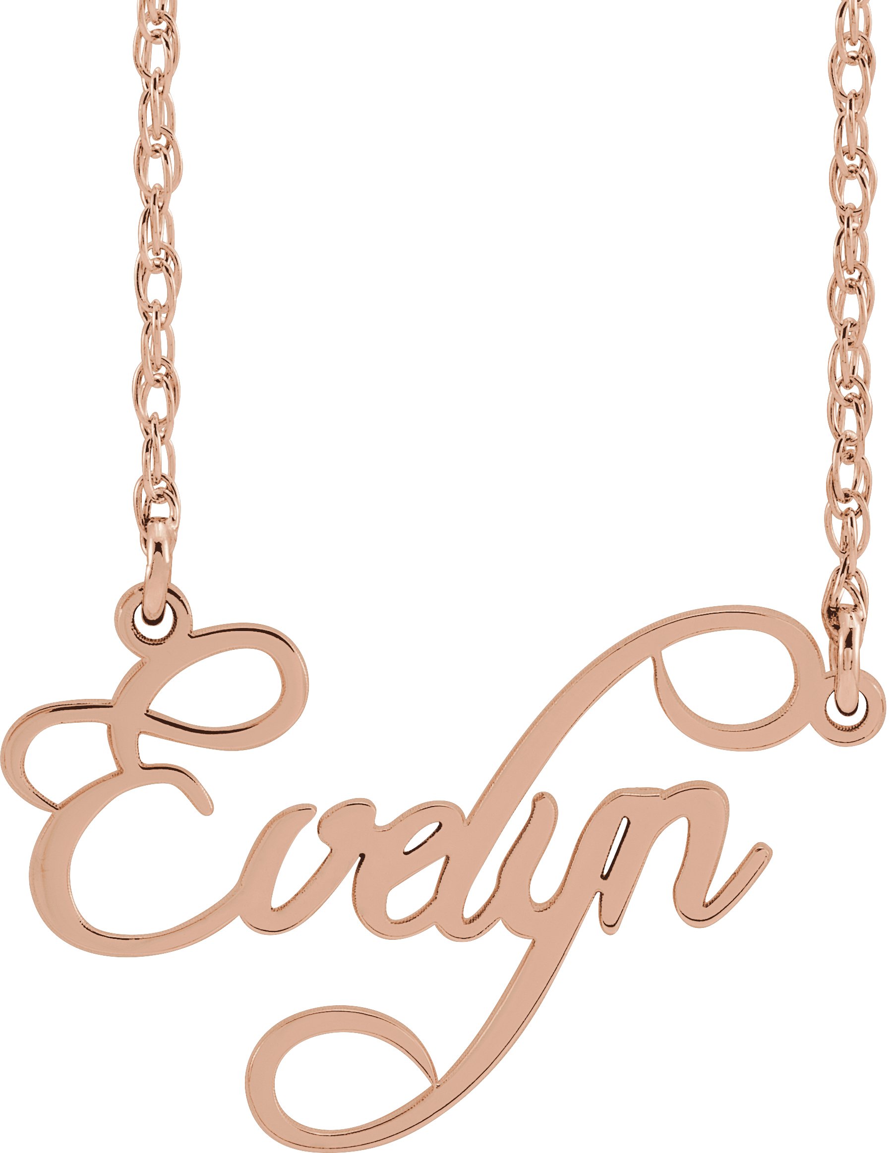 Script Nameplate Necklace