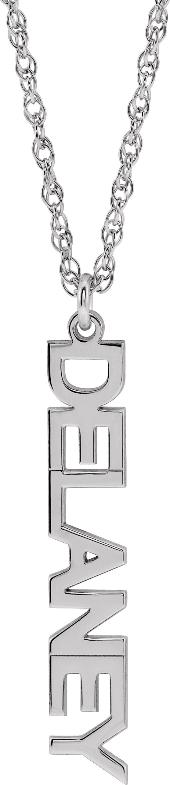 Block Nameplate Necklace