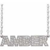 Accented Nameplate Necklace