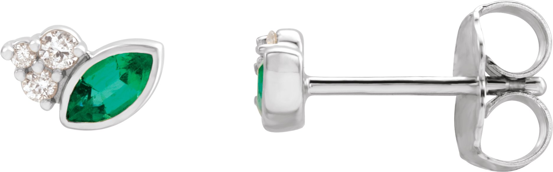 Accented Bezel-Set Earrings
