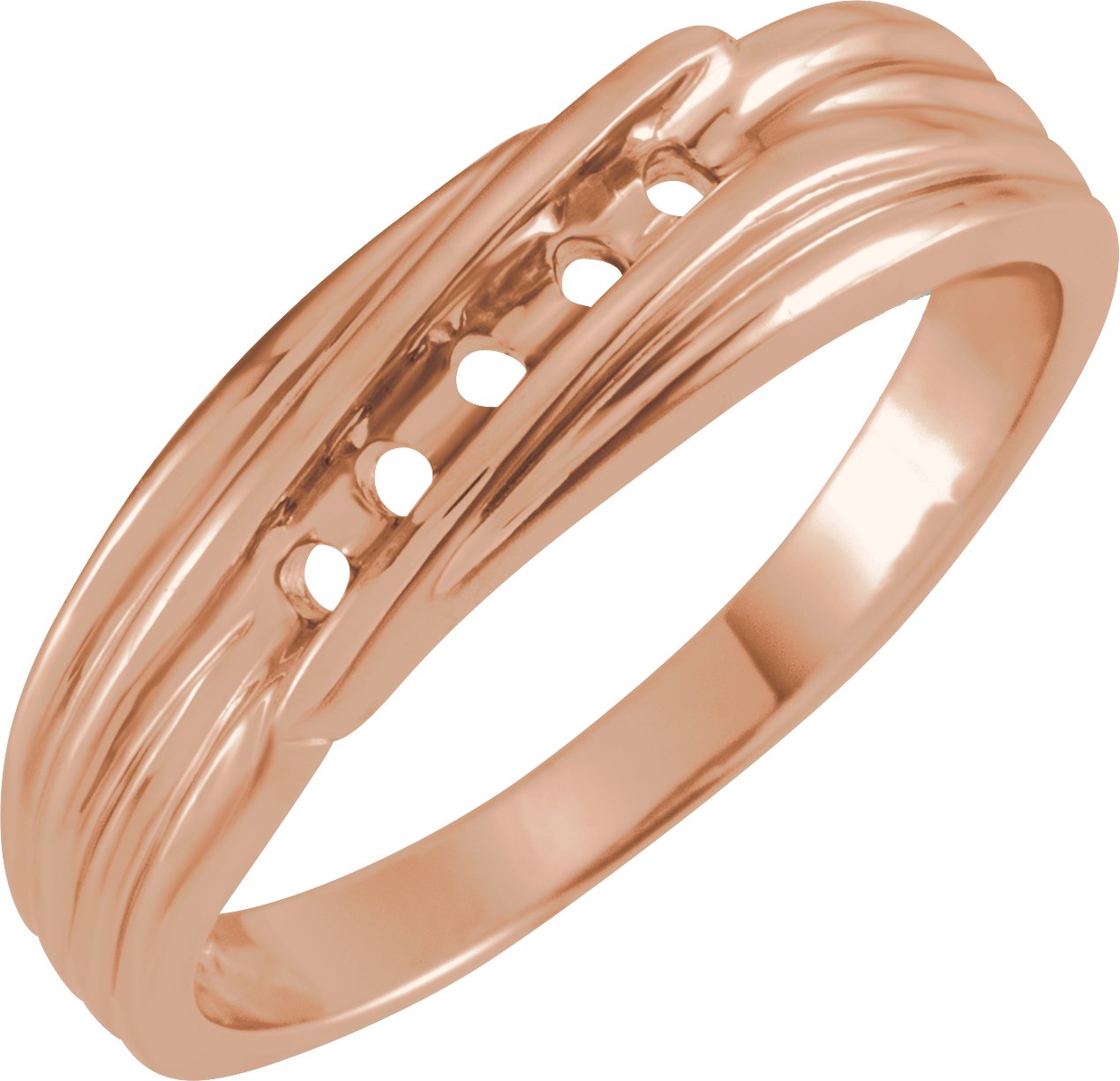10K Rose 5-Stone Band Mounting