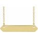 18K Yellow Gold-Plated Sterling Silver Engravable Geometric 16-18