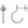 14K White .50 CTW Diamond Hoop Earrings Ref. 14382971