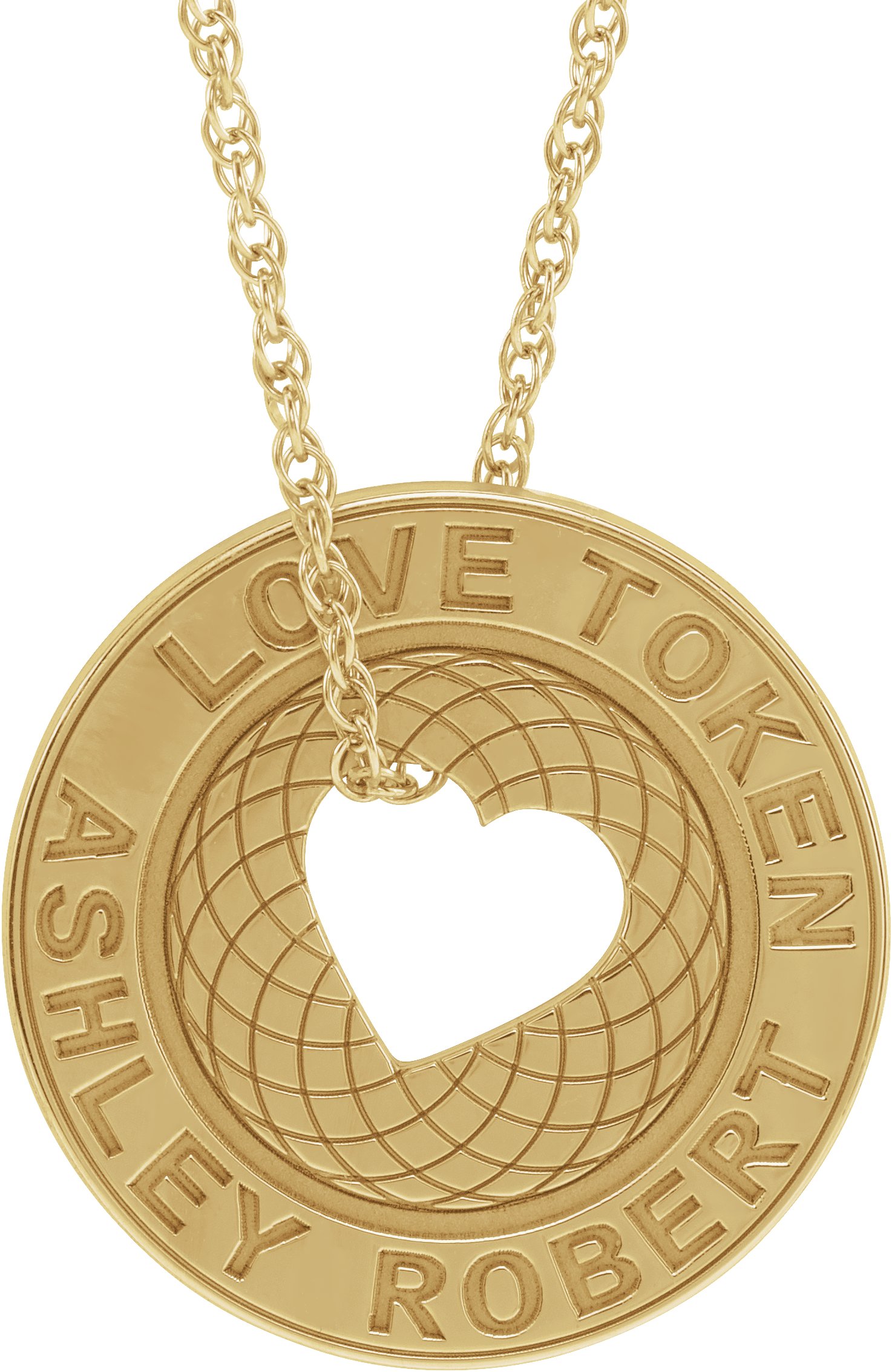 Engravable Love Token Necklace