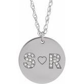 Personalized Couples Initial Necklace