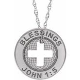 Engravable Blessings Token Necklace