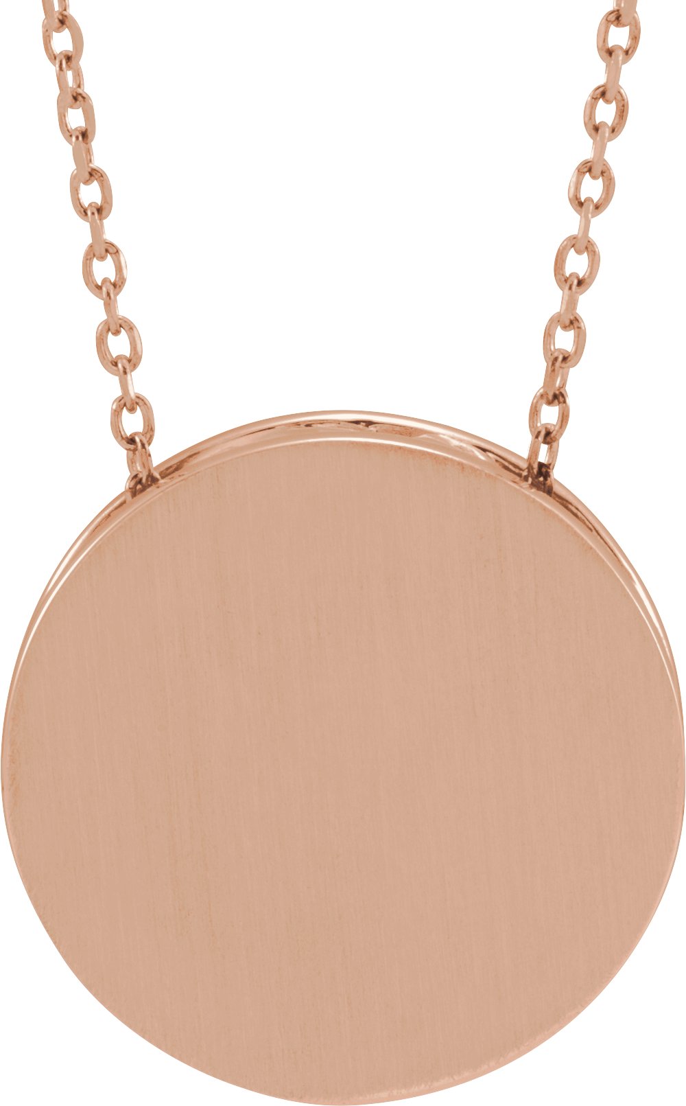 14K Rose Engravable Disc 16-18