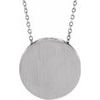 Sterling Silver 17 mm Scroll Disc 16 18 inch Necklace Ref. 14199755