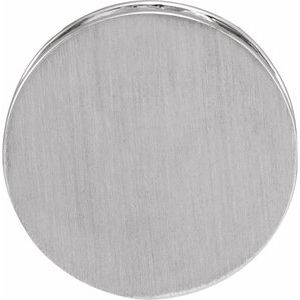 Sterling Silver 12.5 mm Engravable Scroll Disc Slide Pendant