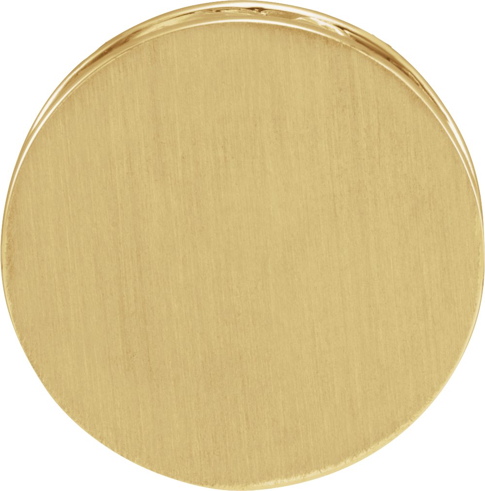 14K Yellow Engravable Disc Pendant