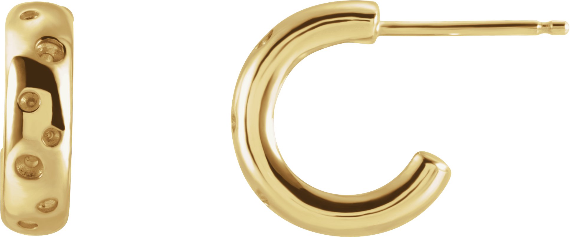 14K Yellow Left Hoop Earrings Ref. 16854579