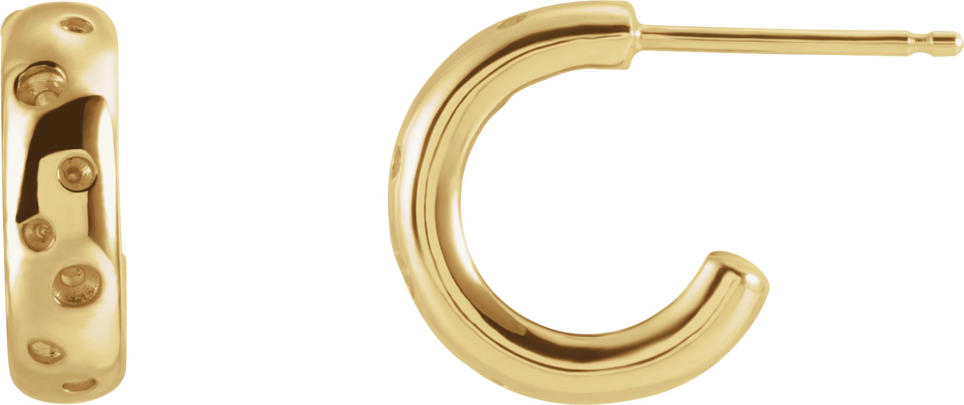 14K Yellow Right Hoop Earrings Ref. 16854584