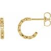14K Yellow 10.23 mm Chain Link Hoop Earrings Ref. 16854689