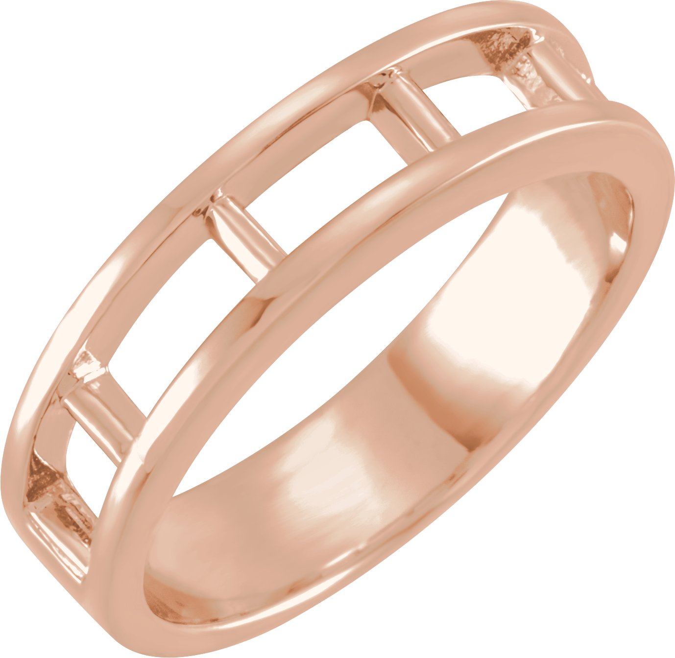 10K Rose Tapered Anniversary Band Mounting