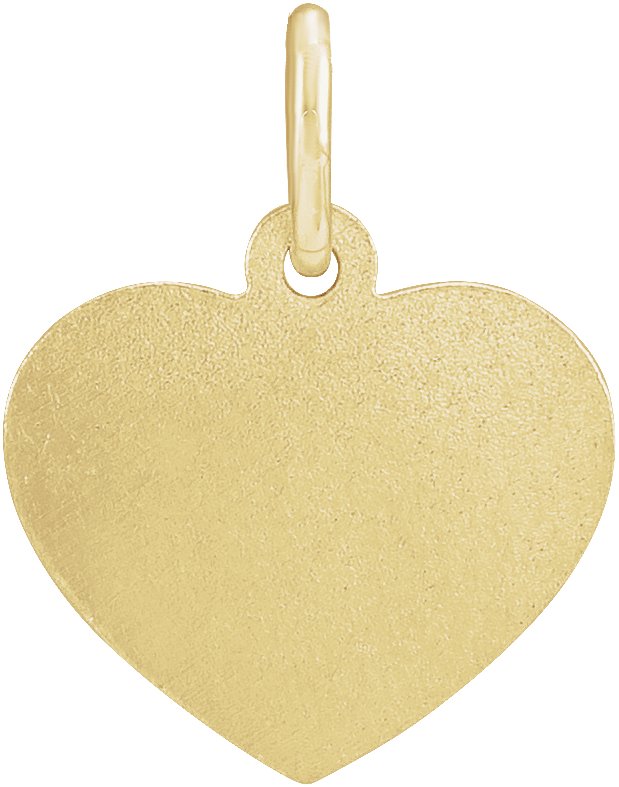 14K Yellow 8x7 mm Heart Cherub Angel Medal