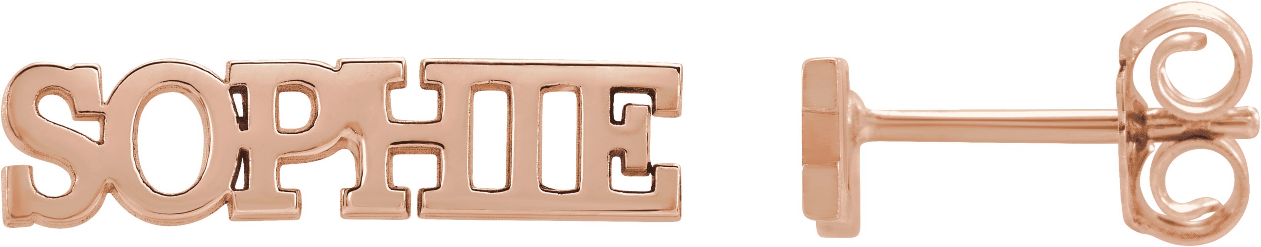 Nameplate Earrings