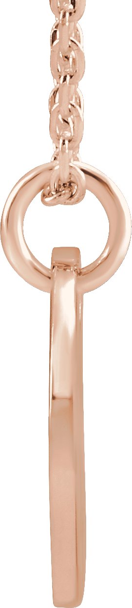 18K Rose Gold-Plated Sterling Silver Initial H 16-18 Necklace