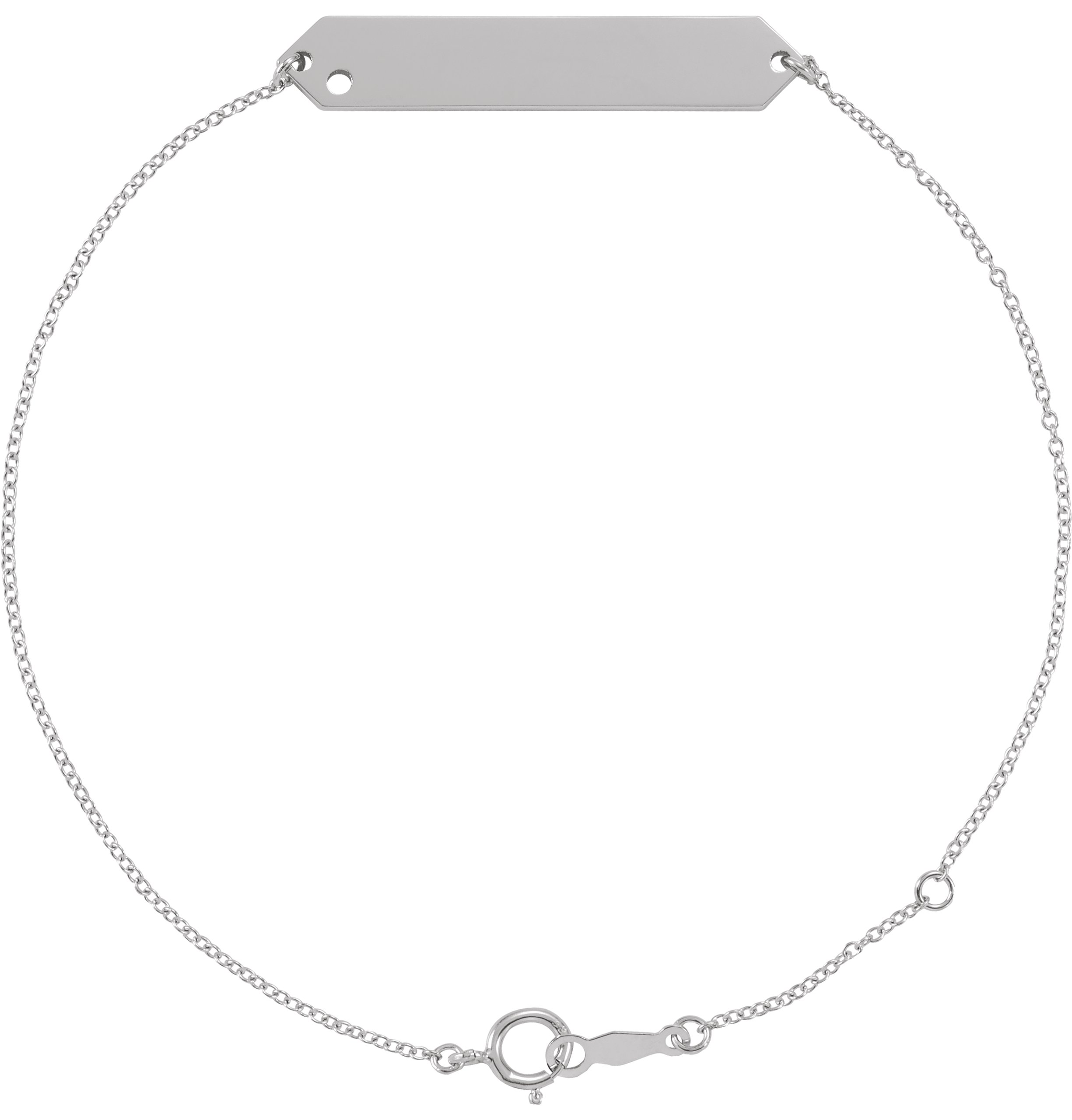 Sterling Silver Natural Aquamarine Geometric 7-8" Bracelet