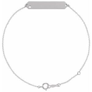 Sterling Silver Natural Aquamarine Geometric 7-8" Bracelet