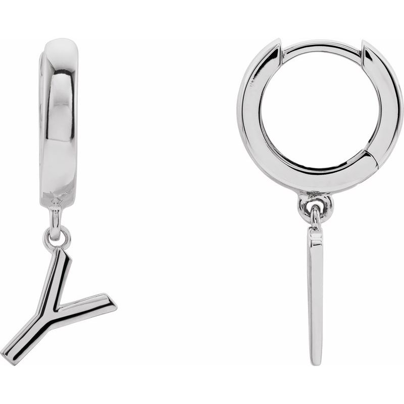 Initial Huggie Earrings