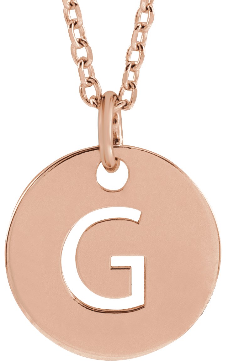 18K Rose Gold-Plated Sterling Silver Initial G 16-18" Necklace