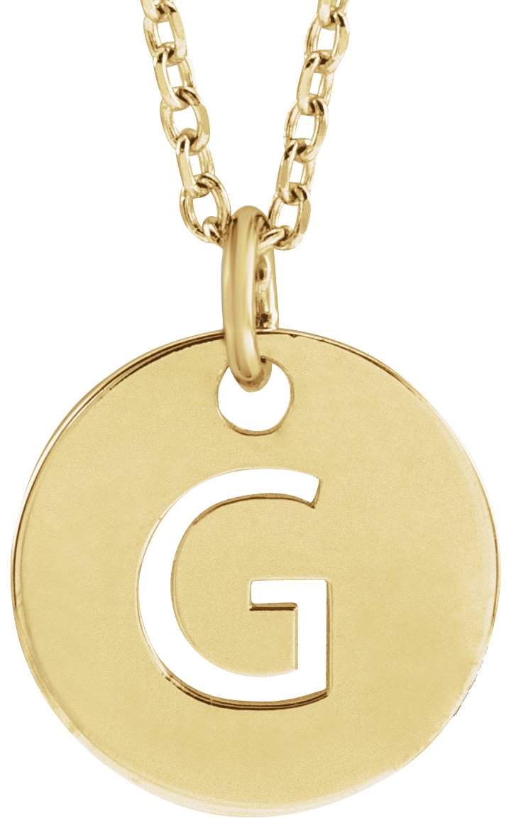 Gold-Plated Sterling Silver Initial Necklace