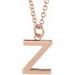 18K Rose Gold-Plated Sterling Silver Initial Z Dangle 18