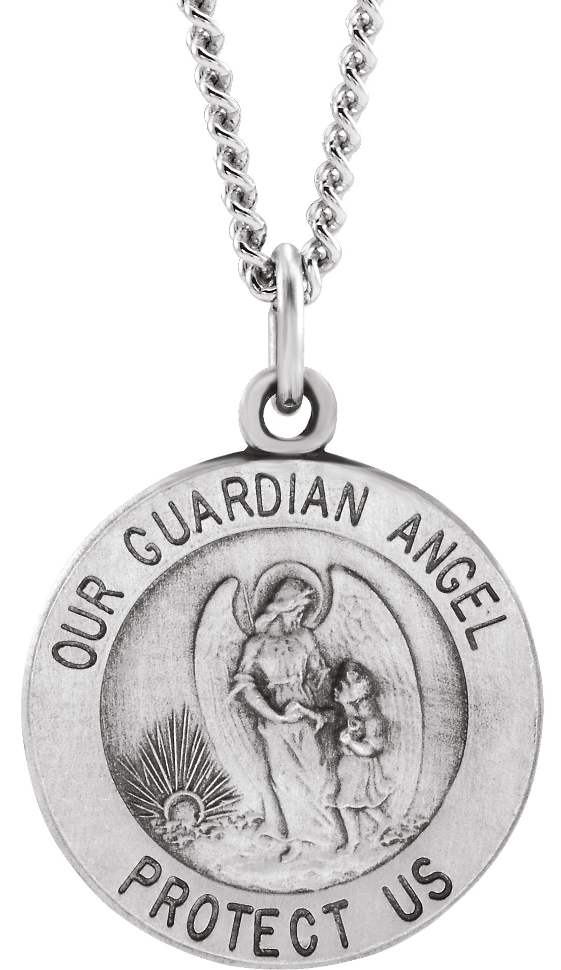 Guardian Angel Medal Necklace or Pendant