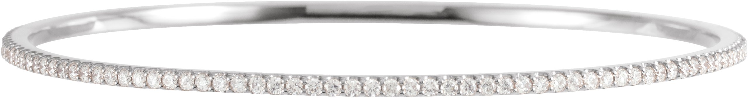 14K White 2 CTW Lab-Grown Diamond Stackable Bangle 8