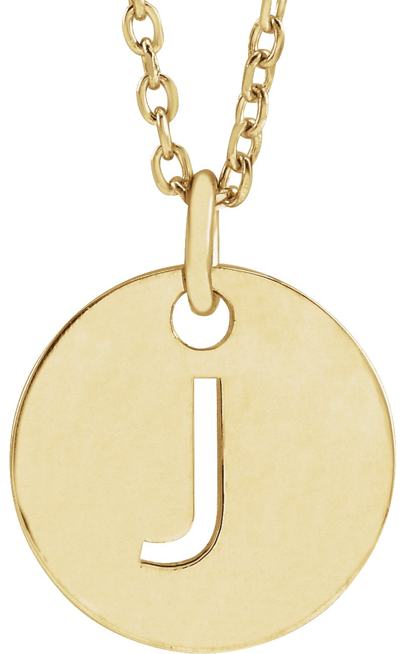 18K Yellow Gold-Plated Sterling Silver Initial J 16-18" Necklace