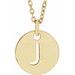 18K Yellow Gold-Plated Sterling Silver Initial J 16-18