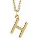 18K Yellow Gold-Plated Sterling Silver Initial H Dangle 18