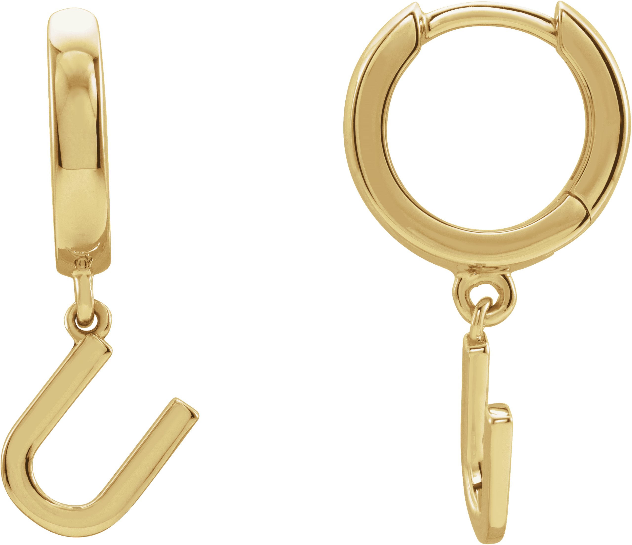 14K Yellow Single Initial U Earring Ref. 16689123