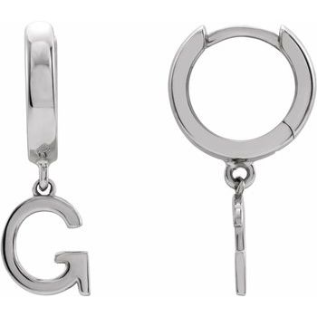 Sterling Silver Single Initial G Earring Ref. 16689030
