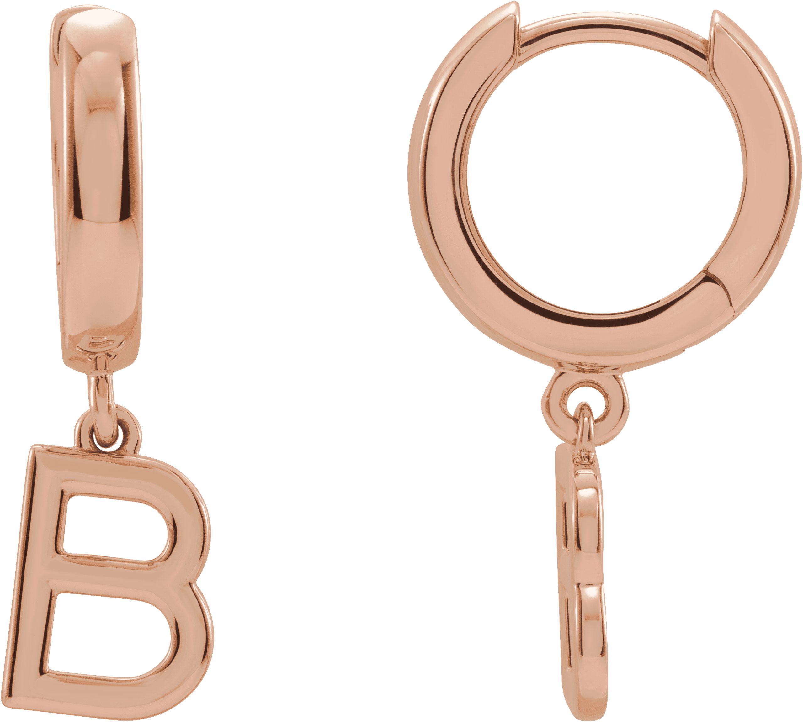 14K Rose Single Initial B Earring Ref. 16688991