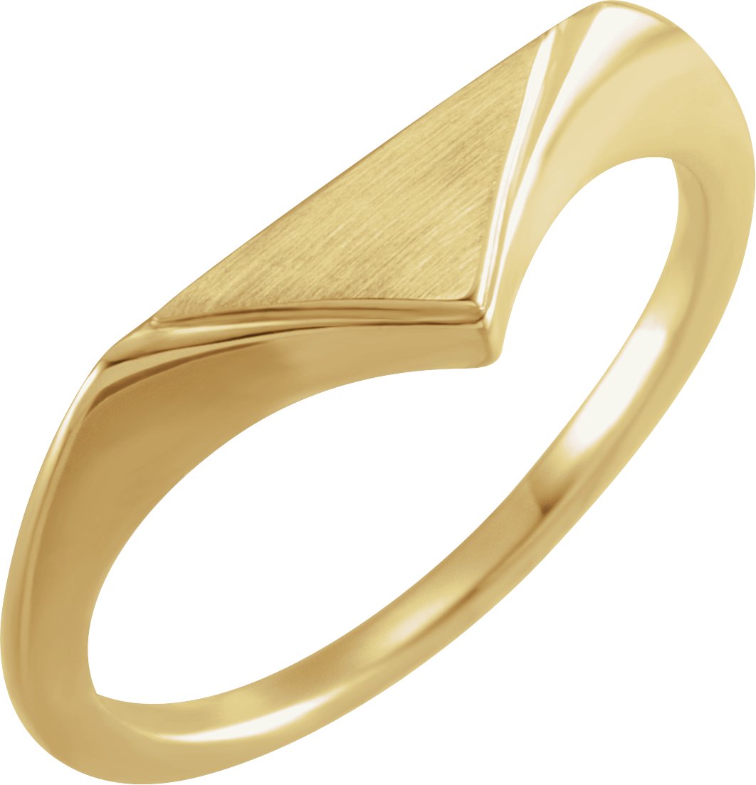 14K Yellow 11.5x6 mm Geometric Signet Ring Ref. 16510835