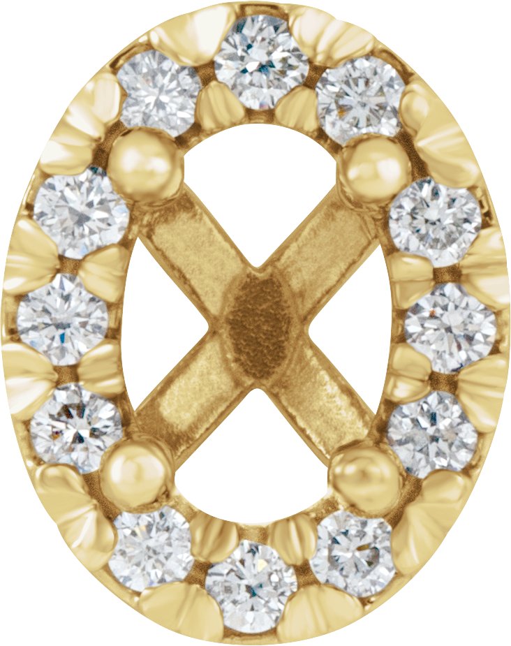 French-Set Cocktail-Style Halo-Style Earring Setting