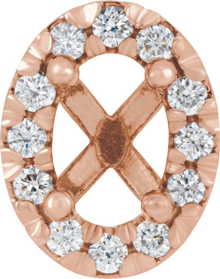 French-Set Cocktail-Style Halo-Style Earring Setting