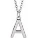 Sterling Silver Initial A Dangle 18
