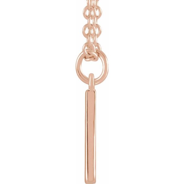 18K Rose Gold-Plated Sterling Silver Initial A Dangle 18
