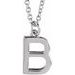 Sterling Silver Initial B Dangle 18