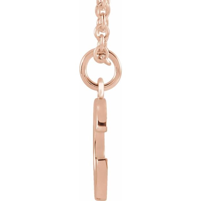 18K Rose Gold-Plated Sterling Silver Initial C Dangle 18