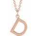 18K Rose Gold-Plated Sterling Silver Initial D Dangle 18