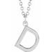 Sterling Silver Initial D Dangle 18