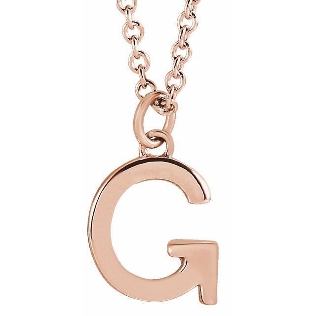 18K Rose Gold-Plated Sterling Silver Initial G  Dangle 16