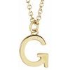18K Yellow Gold Plated Sterling Silver Initial G Dangle 16 inch Necklace Ref 17719336