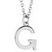 Sterling Silver Initial G Dangle 16