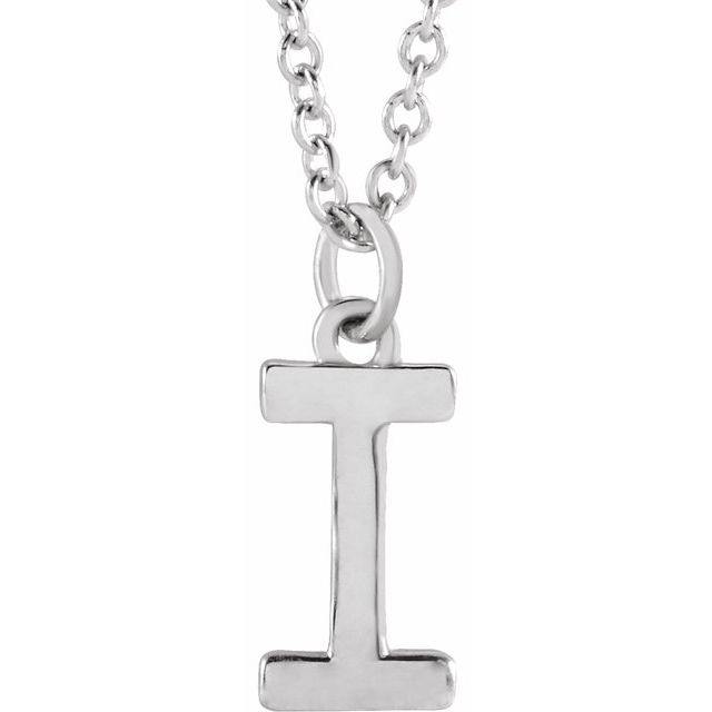 Sterling Silver Initial I Dangle 16