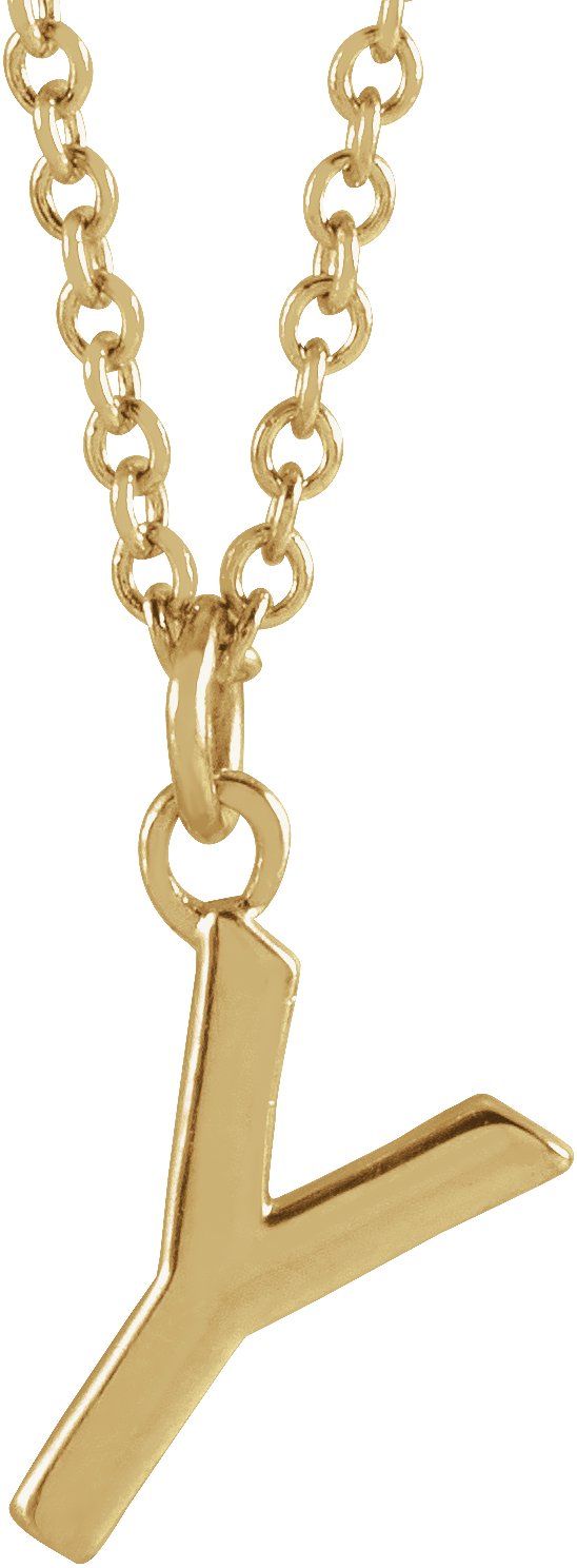 14K Yellow Initial Y Dangle 16 inch Necklace Ref. 16680701